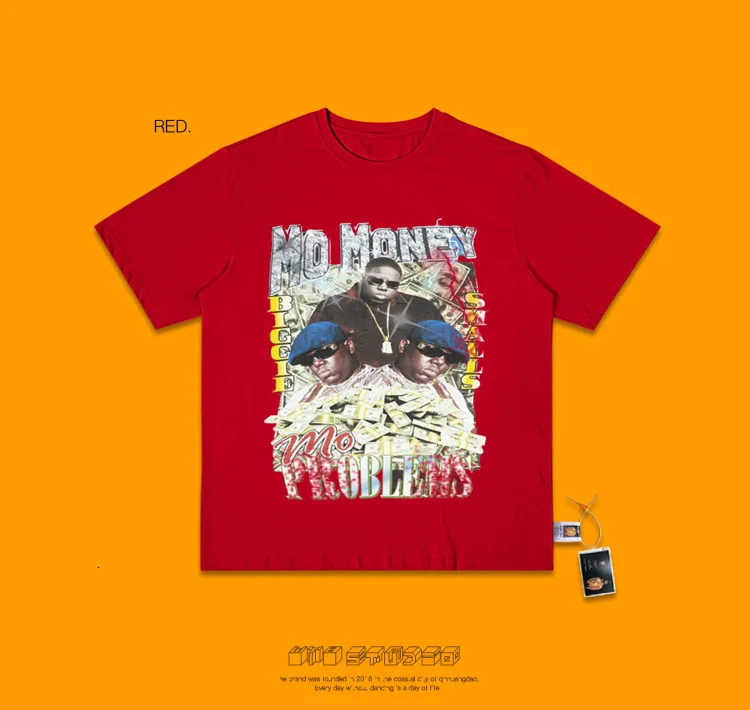 Футболки Camiseta Топы Harajuku street Mujer уникальный круглый вырез деньги местный магнат сплайсинга плакат магнат