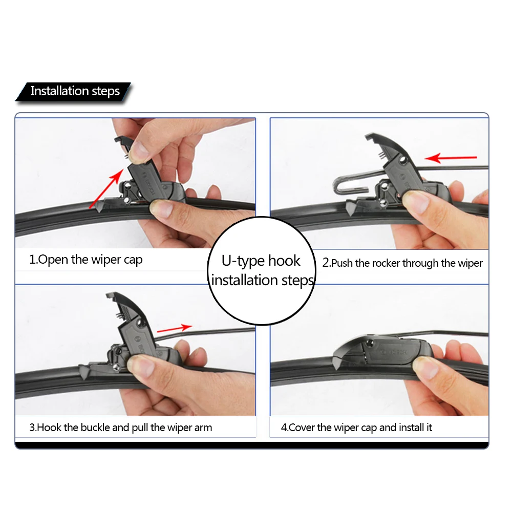 Escobillas limpiaparabrisas para la luna delantera para Seat Leon I  Hatchback (10.1998-06.2006) - Motgum - escobillas plana Premium Premium