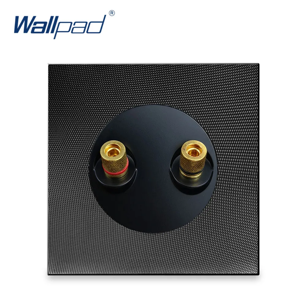 2-контактная аудиорозетка Wallpad роскошная алюминиевая металлическая панель