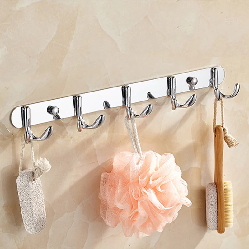 5-HOOKS ROVOGO настенное крепление крючки для одежды, 5 Tri крючки Heavy Duty крюковая рейка для пальто шляпа Полотенца халаты Ванная комната прихожая - Цвет: 5-HOOKS