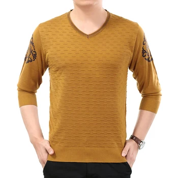 

Mens Knit Tops Sweater Pullover Basic V Neck for Spring Autumn Print Fashion Casual BO21461213