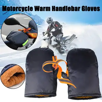 

unisex Motorcycle Handlebar Gloves With Reflective Strip( Random) Windproof Waterproof Warm Bike Motorbike Handle Bar Hand Cover