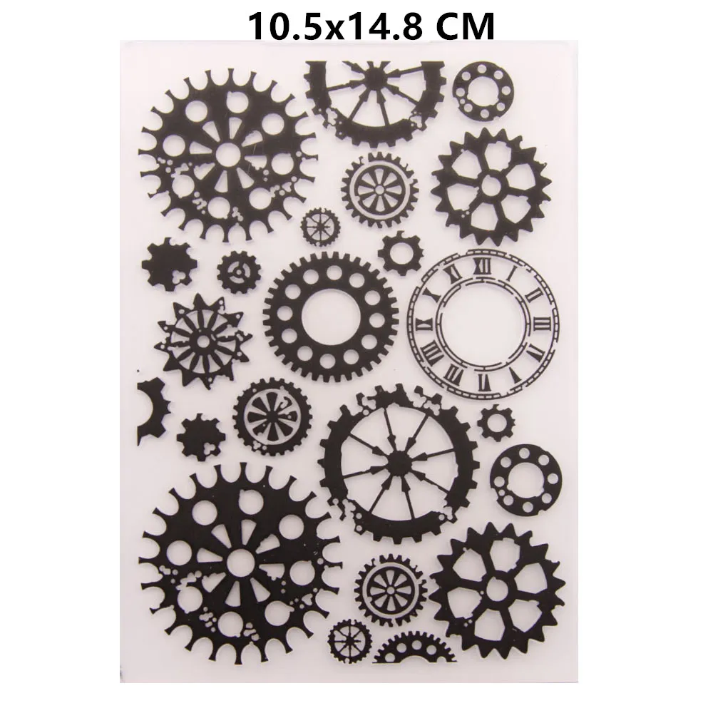 Gear Clock Dial Embossing Folders File Papers Album Stencils Cards Making Template DIY 3D Scrapbooking Cutting Dies