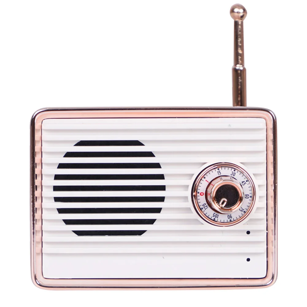 Ретро Беспроводная связь динамик радио форма Винтаж Мини Симпатичный динамик PUO88 - Цвет: Белый