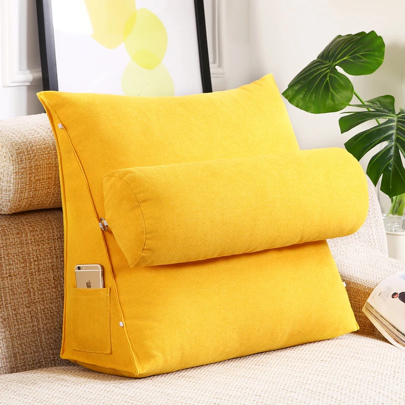 

Large Sofa Cushion Back Pillow Triangle Cushion Head Office Chair Meditation Cushions Home Decor Bed Cuscini Divano Gift FK044