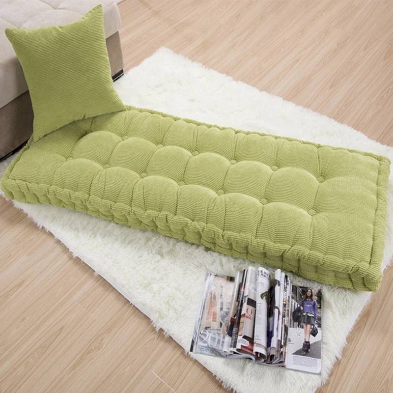 Длинная утолщенная подушка для садового стула, однотонный коврик для домашнего сиденья, подушка для пола 55x155/55x165 см, Подушка для скамейки - Цвет: c1