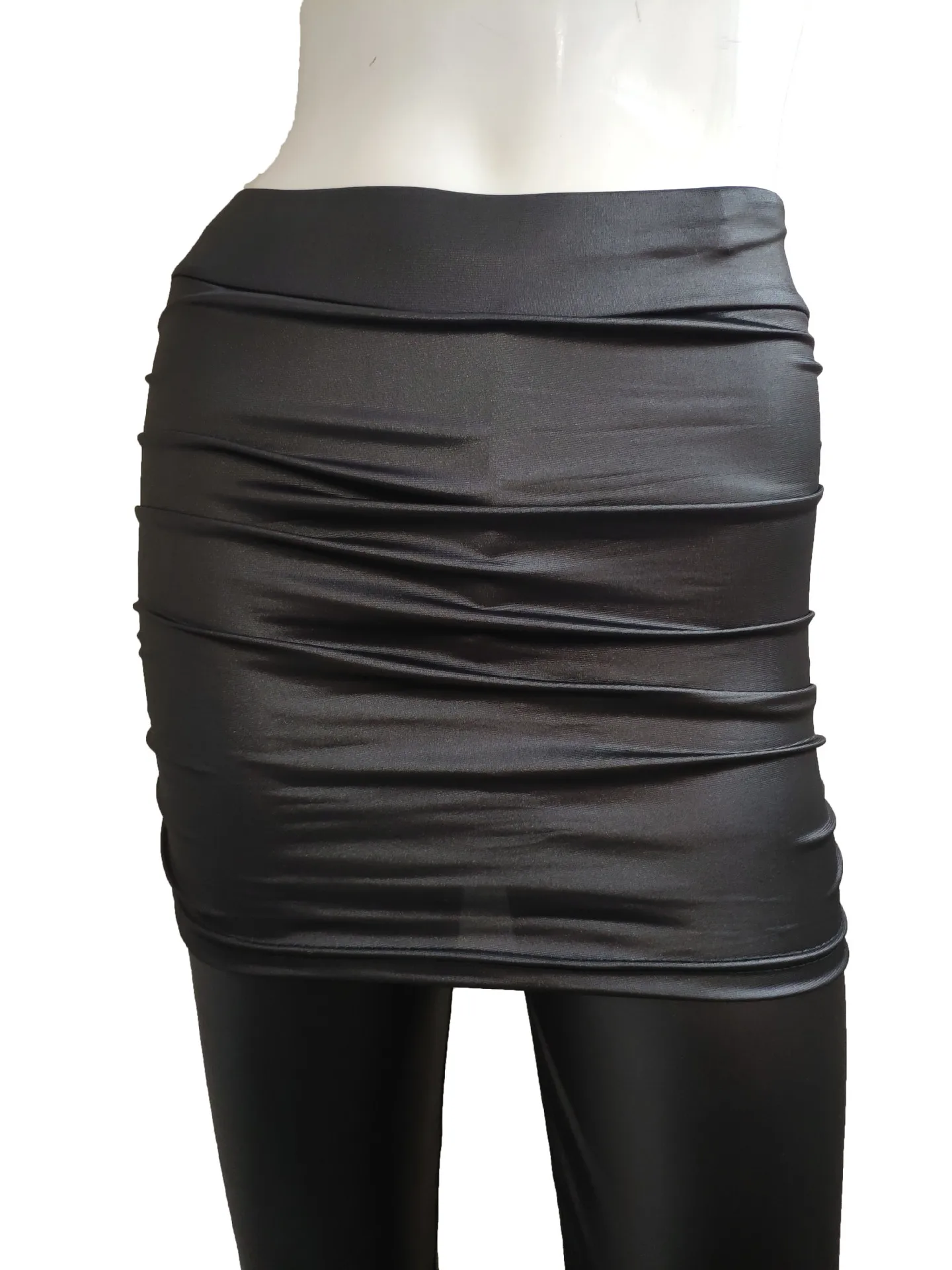 New 2021 Plus Size PU Leggings Women High Waist Pantskirts Black Faux Leather Leopard Office OL Ladies Sexy Budskirt Pants Red