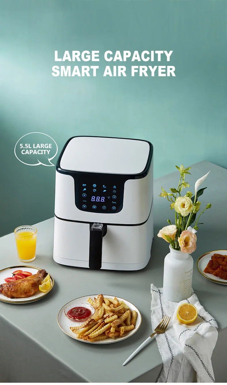 Description Picture 2 of item5.5L Oil Free Air Fryer Large Capacity Smart Household French Fries Frying Machine Automatic Electric Fryer