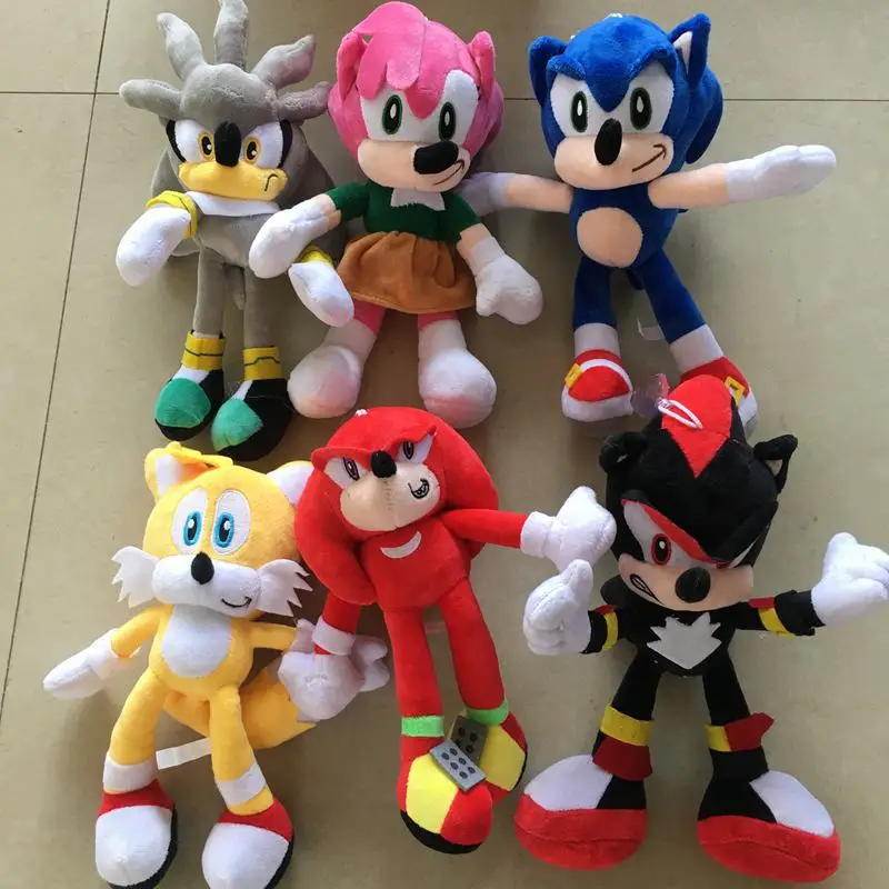 30cm Cute Super Sonic Toy Hedgehog Plush Soft Toys Shadow The