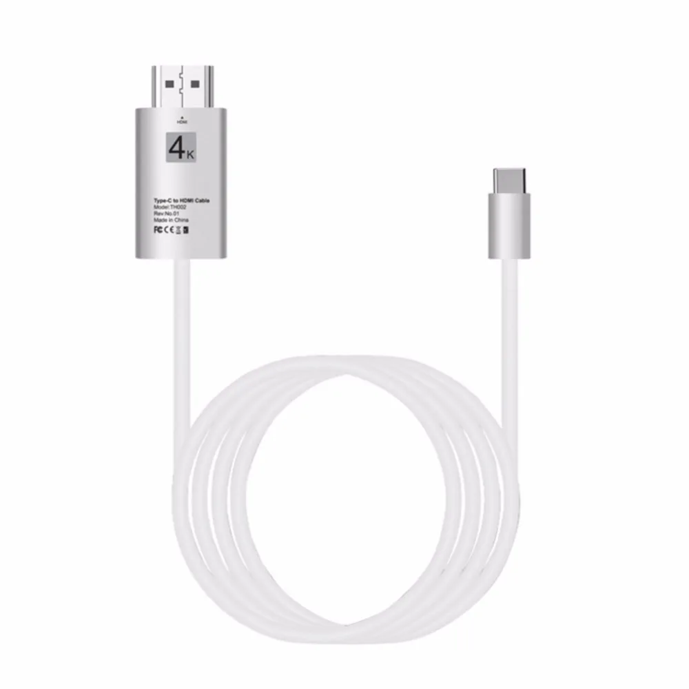 HD адаптер Соединительный кабель для S8 2M USB 3,1 type C USB-C к 4K HDMI HDTV Кабель адаптер