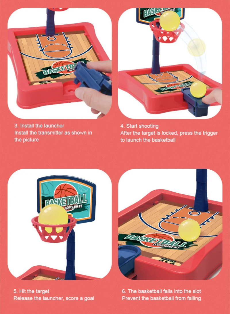 Children's Puzzle Mini Board Game Finger Ejection Basketball Machine Parent Child Interactive Desktop Game