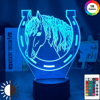 

Battery Powered Acrylic Led Night Lamp USB Light Cool Girls Gift 3d Illusion Night Light Horseshoe Nightlight for Bedroom Decor