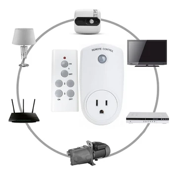 

5 in 1 United States Remote Control Socket Outlet Plug 433.92MHZ Rf Remote Power Socket Compatible Broadlink RM Pro+ 10A 2200W