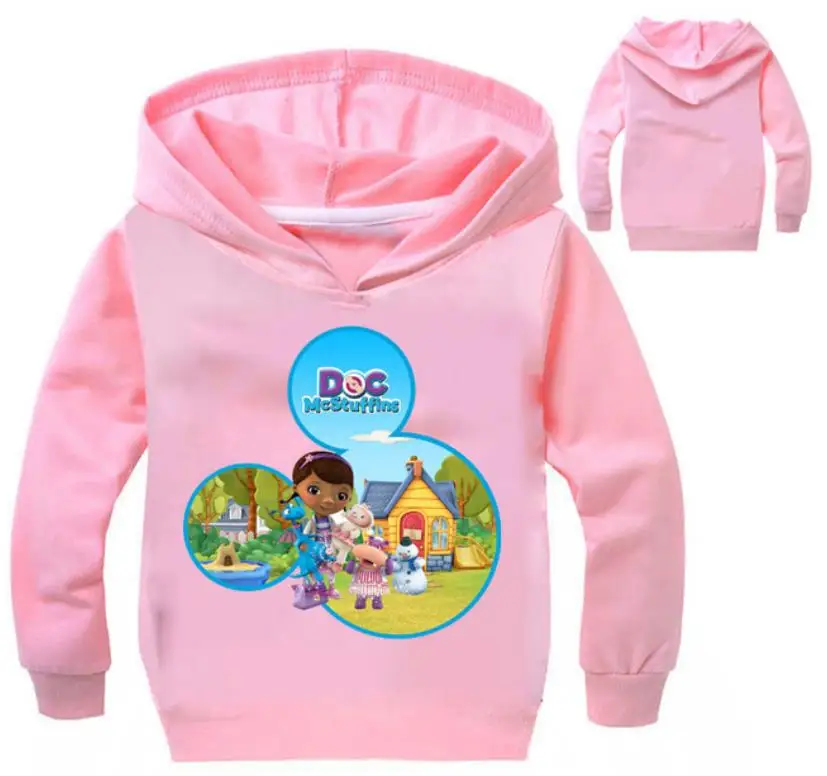 Детская толстовка г. Детская весенняя куртка детская одежда с принтом «Toy Doc Mcstuffins» хлопковые толстовки с капюшоном для детей Одежда для девочек, верхняя одежда - Цвет: style 1