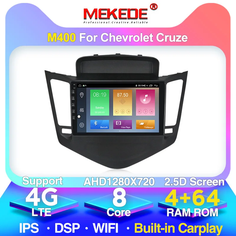 4G lte 2 din 2.5D IPS Android 10 мультимедийный плеер для Chevrolet Cruze J300 2009-2015 GPS-навигация