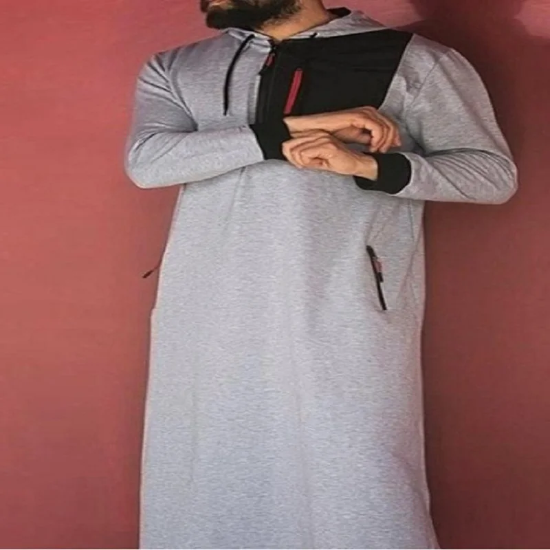 Мужское платье с длинным рукавом Арабская мусульманская одежда кафтан