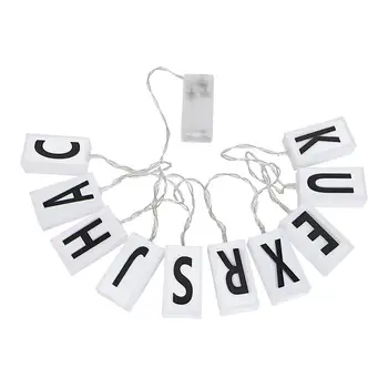 

10 LEDs String Fairy Lights Box Rectangular Design Simple and Fashionable DIY Letter Garland Party Lamp Christmas Decor