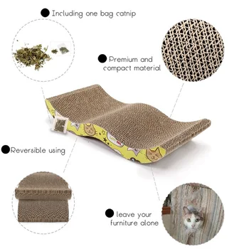 

Pet Cat Kitten Scratch Scratcher Pad Seize Catch Board Mat Catnip Bed M shape