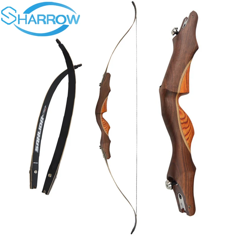 

60"Recurve Bow Takedown 30lbs Right Hand Archery Takedown American Wood Longbow Hunting Traditional High-grade Wooden Riser Bow