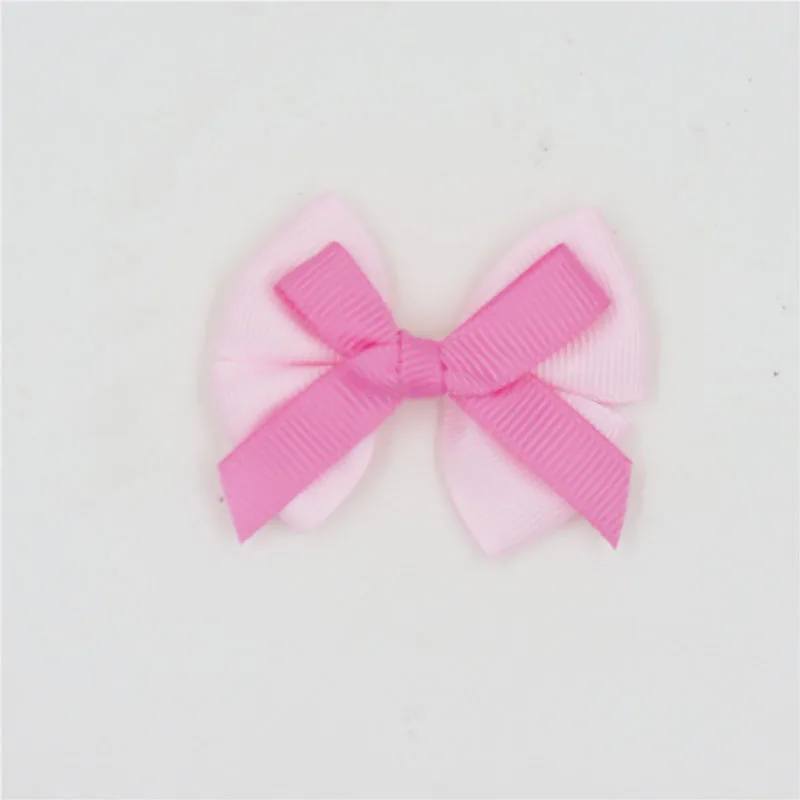 Color 11 20 шт./лот твердого Бутик Grosgrain ленты для девочек с маленьким бантом; резинка для волос, обтянутая тканью; зажим для галстука лента для волос, бабочка Сделай Сам DIY бигуди для волос Аксессуары Лучший подарок - Цвет: Color 11