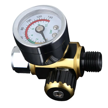 

1X Air Control Pressure Gauge Compressor Regulator for Spray Tool