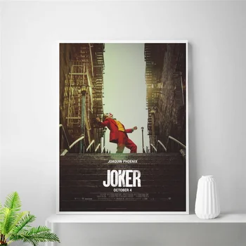 

Joker 2019 movie silk poster Art painting Pictures for Living Room No Frame
