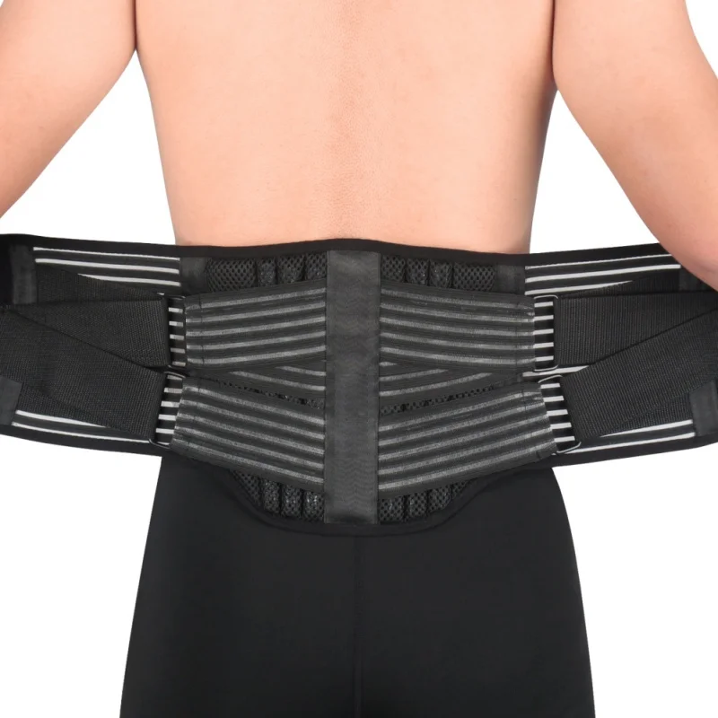 

Lumbar Waist Support Belt Strong Lower Back Brace Corset Belt Waist Trainer Sweat Slim for Sports Pain Relief