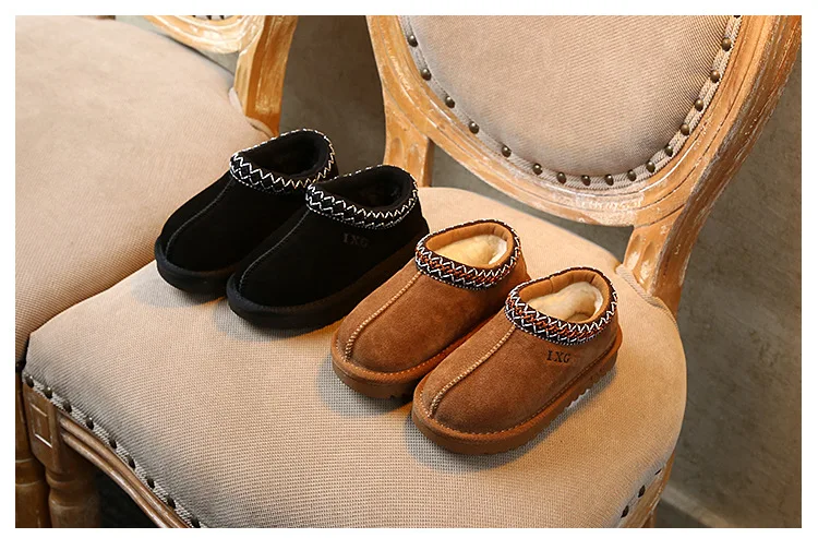 Новые зимние детские теплые ботинки ботильоны из натуральной кожи для девочек детская черная теплая обувь брендовые ботинки для мальчиков модные мягкие ботинки