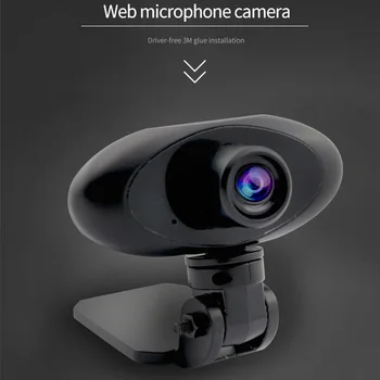 

Live Streaming Conference Online Chatting Adhesive Video Recording For Desktop Computer Rotatable With Microphone USB Webcam