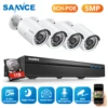 SANNCE 8CH 5MP HD POE Network Video Security System 5MP H.264+ NVR With 4X 5MP 30M EXIR Night Vision Weatherproof IP Camera ► Photo 1/6