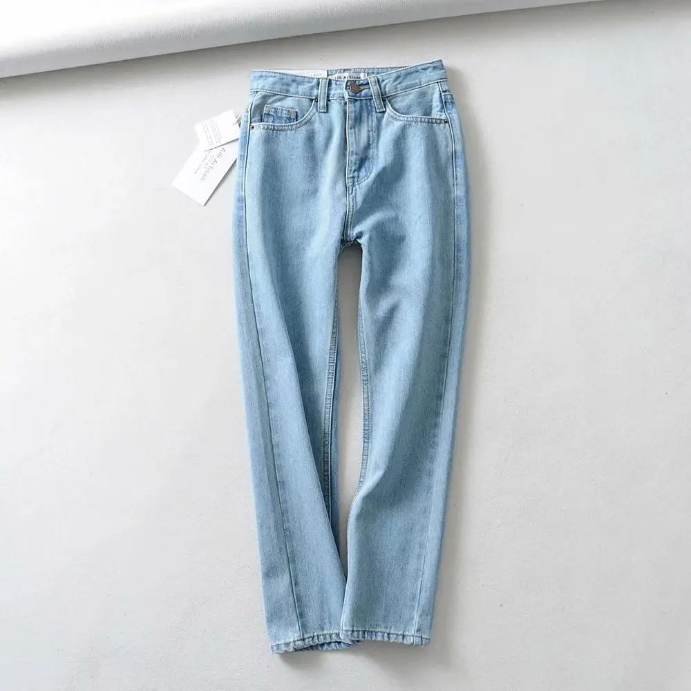 G2 light blue 8818 Bazaleas, уличная одежда, узкие джинсовые штаны, винтажные женские джинсы с высокой талией, джинсы для фитнеса, хлопковые эластичные джинсы - Цвет: G2 light blue 8818