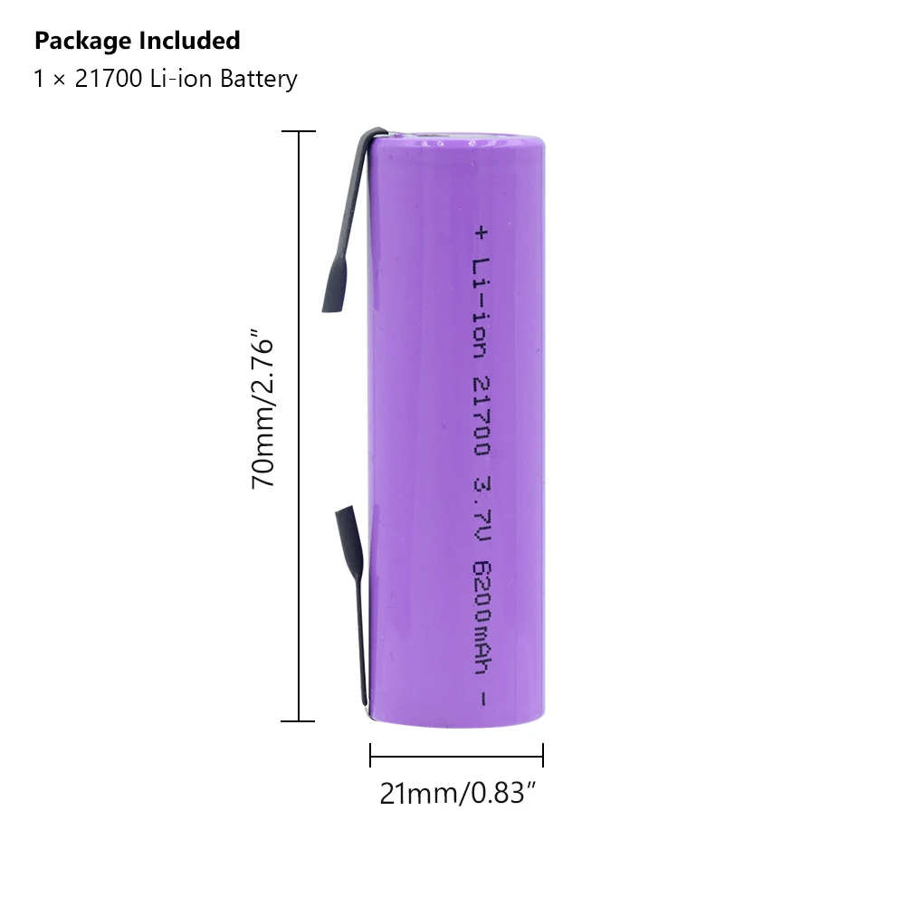 21700 литиевая батарея 6200mah 3 7 V 20A литий ионная аккумуляторная Bateria high drain с
