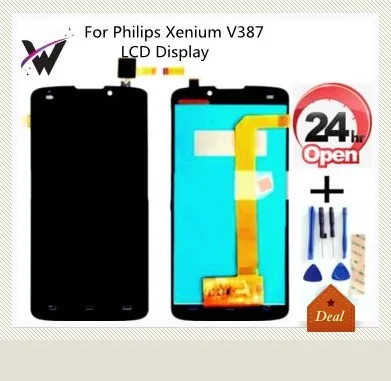 Оригинальный 5 0 &quotдля Philips Xenium V387 ЖК-дисплей + кодирующий преобразователь