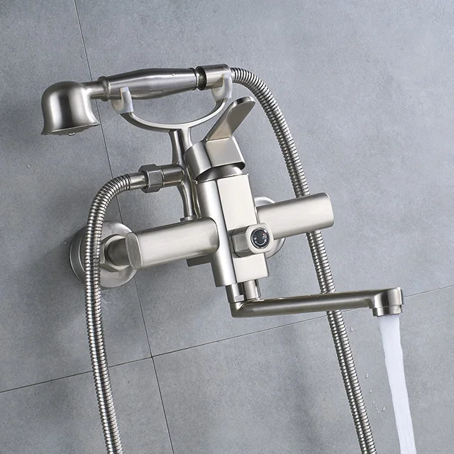 Brushed-Nickle-Bathtub-Faucet-Mixer-Tap-Telephone-Style-With-Sprayer-Hand-Shower-Rotate-Long-Spout-tub.jpg_640x640