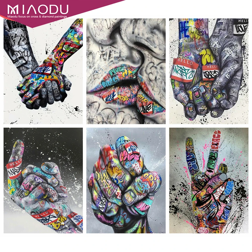 Miaodu 5D DIY Diamond Painting New Portrait Lip Embroidery Sale Hand Pictures Of Rhinestones Mosaic Decortion | Дом и сад