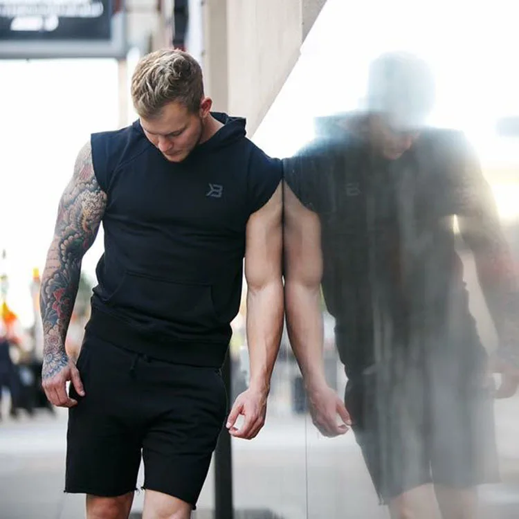 

New Style Muscle Fitness Brothers MEN'S Sports Shorts Summer Slim Fit Running Training Breathable Casual Shorts