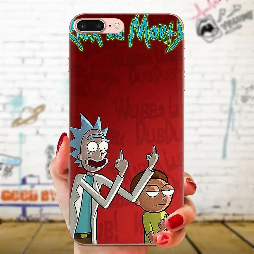 Мягкий TPU модный Rick Y Morty Para Для huawei Honor mate 7 7A 8 9 10 20 V8 V9 V10 G Lite Play Mini Pro P