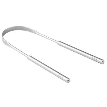 

Breath Rescue Tongue Scraper Stainless Steel Tongue Coating Bad Breath Removing Tool Tongue Coating Tongue Scraper