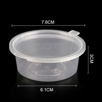 

50pc/100pcs Disposable Clear PP Sauce Chutney Cups Food Container Storage Boxed