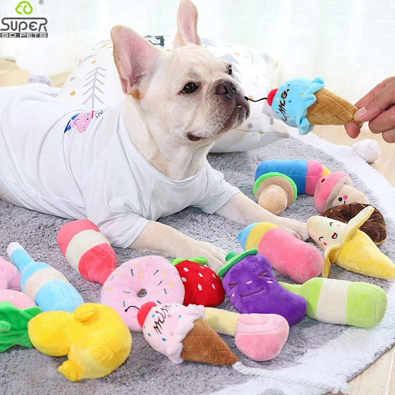 Dog-Squeaky-Toys Plush-Toys Small Wholesale 10/20/50-pack Cute Fleece for Medium
