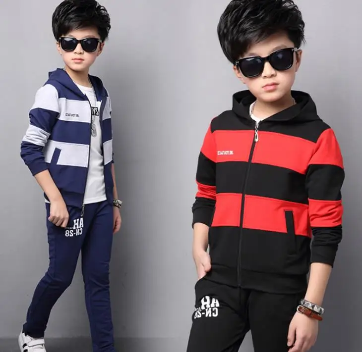 

Children's Wear Boys Spring and Autumn Style Handsome Boys'Leisure Suit Coat + Boys' Sportswear Students in Trousers
