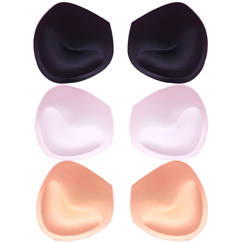 

1pair Woman Swimsuit Pads Sponge Foam Push Up Breast Enhancer Chest Cup Breast Bikini Swimwear Inserts Swimsuit Bra Padding