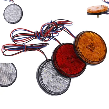 

1Pcs Car Motorcycle Round 24 LED Brake Turn Signal Stop Tail Lights Bulbs Reflectors
