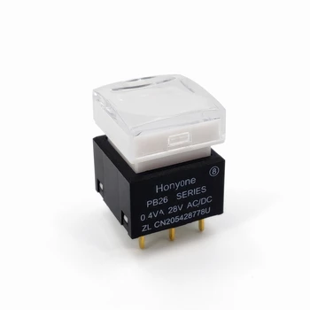 

PB26-13M Square 15*15mm With LED SPDT Momentary Self-Return PCB Push Button Switch For Video Processor