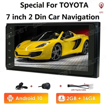 

2G 7"Android10 Car GPS no DVD Player For Toyota Universal RAV4 COROLLA VIOS HILUX Terios Land Cruiser Tundra Camry HIACE 4RUNNER
