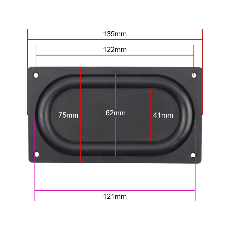 Diafragma do Radiador de Borracha de Baixa Ghxamp Baixo Frequência Polegada 4 Passivo Vibração Filme Novo 2 Pcs 135*75mm 3.5 - Image 3