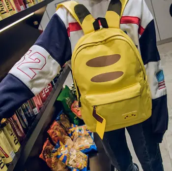 

Pokemon Female Travel Backpack Canvas Casual Bag Pikachu Cute School Bags For Teenage Girls Lady's Kawaii Laptop backpacks woman