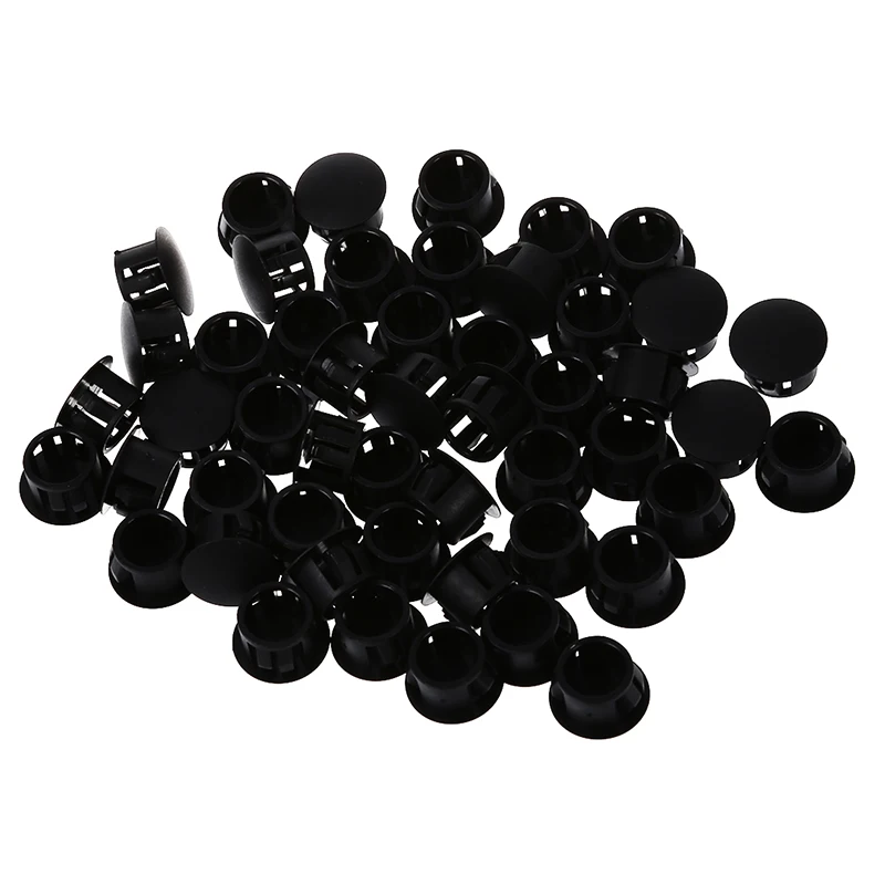 Горячая XD 9/16 &quotDia Head пластиковые запорные отверстия пробки черный 50 шт|Мебельные