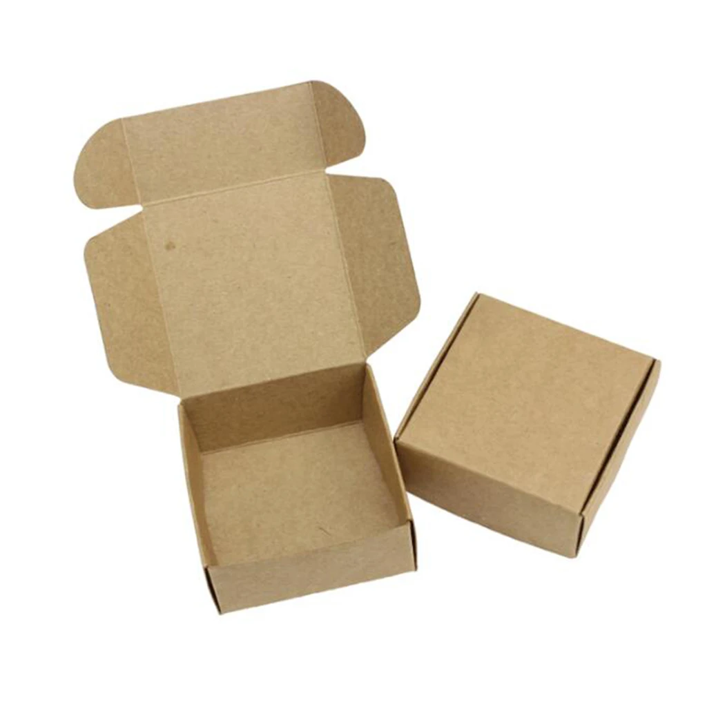 10 Piece Mini Folding Kraft Paper Box Handmade Candle Soap Wrapping Box Sweets Gift Packaging Box Case
