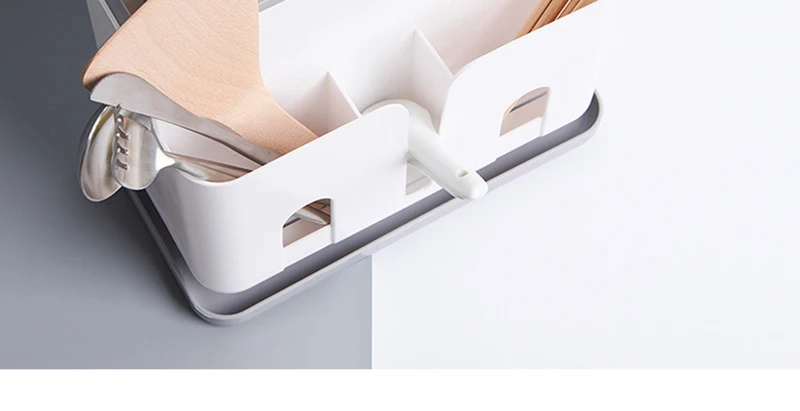 Multifunctional floor knife holder Kitchen supplies chopsticks cage rice spoon tableware storage plastic rack13